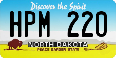 ND license plate HPM220