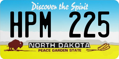 ND license plate HPM225