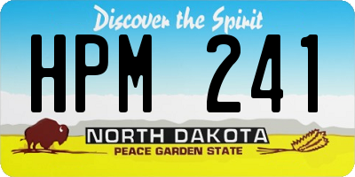ND license plate HPM241