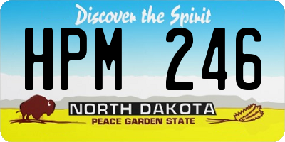 ND license plate HPM246