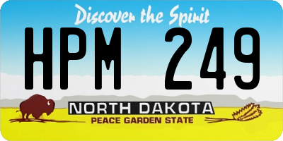 ND license plate HPM249