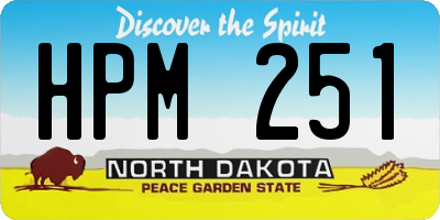 ND license plate HPM251