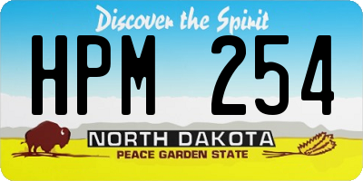 ND license plate HPM254
