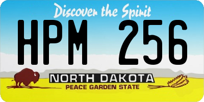 ND license plate HPM256