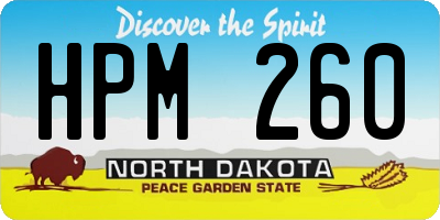ND license plate HPM260