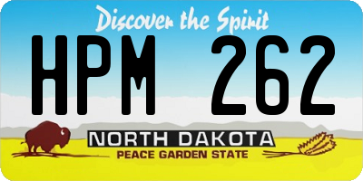 ND license plate HPM262