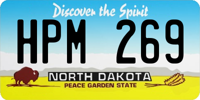 ND license plate HPM269