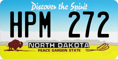 ND license plate HPM272