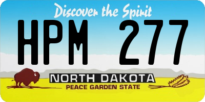 ND license plate HPM277