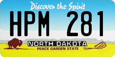 ND license plate HPM281