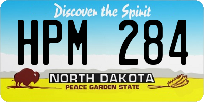 ND license plate HPM284