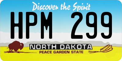 ND license plate HPM299