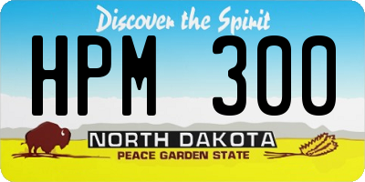 ND license plate HPM300