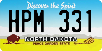 ND license plate HPM331