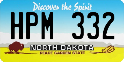 ND license plate HPM332