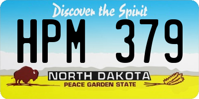 ND license plate HPM379