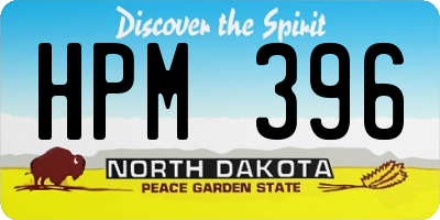 ND license plate HPM396