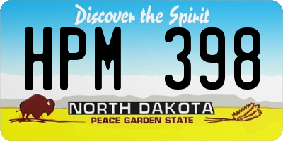 ND license plate HPM398