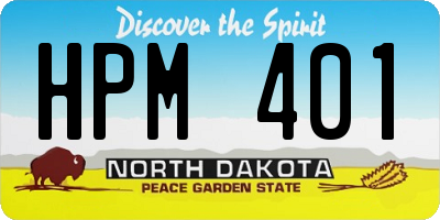 ND license plate HPM401