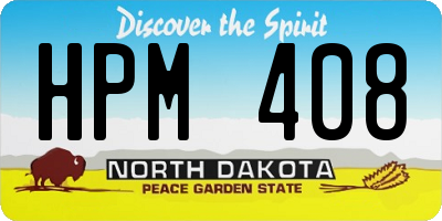 ND license plate HPM408