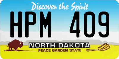 ND license plate HPM409