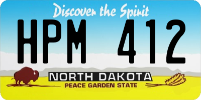 ND license plate HPM412