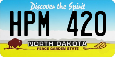ND license plate HPM420