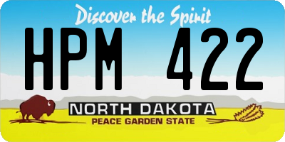 ND license plate HPM422