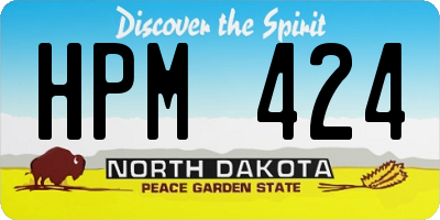 ND license plate HPM424
