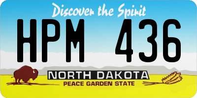 ND license plate HPM436