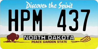 ND license plate HPM437