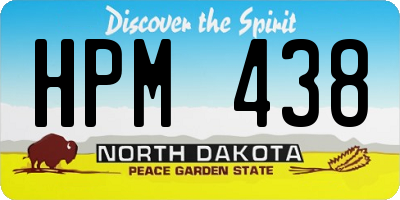 ND license plate HPM438