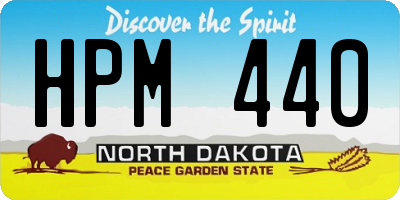 ND license plate HPM440
