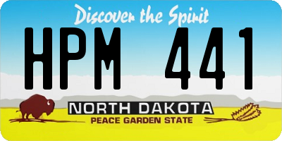 ND license plate HPM441