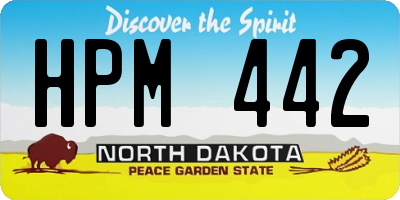 ND license plate HPM442