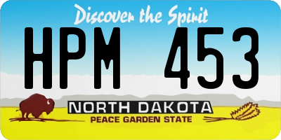ND license plate HPM453