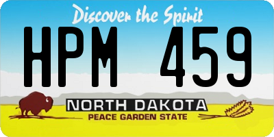 ND license plate HPM459