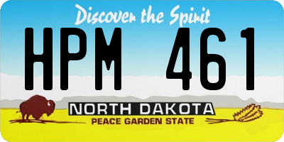 ND license plate HPM461