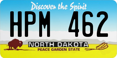 ND license plate HPM462