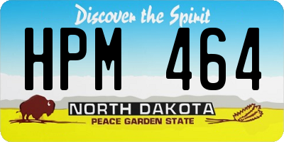 ND license plate HPM464