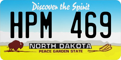 ND license plate HPM469