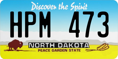 ND license plate HPM473