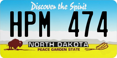ND license plate HPM474