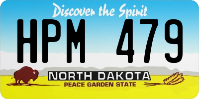 ND license plate HPM479