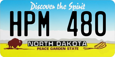 ND license plate HPM480