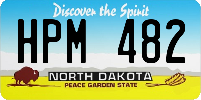 ND license plate HPM482