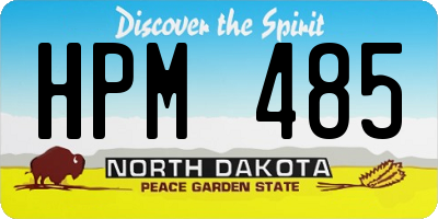 ND license plate HPM485