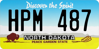 ND license plate HPM487
