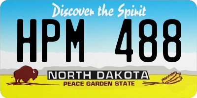 ND license plate HPM488
