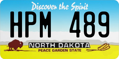 ND license plate HPM489